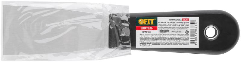 Шпатель с пластиковой ручкой полированный 1. 5дюйм (40мм) FIT 06265