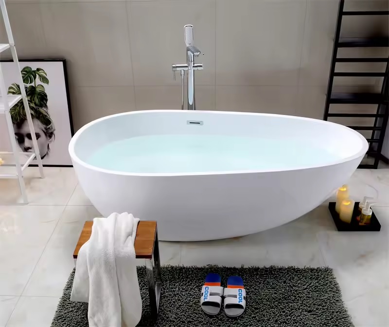 Ванна MIMI170  акриловая (1700x800x580) отдельностоящая, белая, со сливом-переливом Ceruttispa