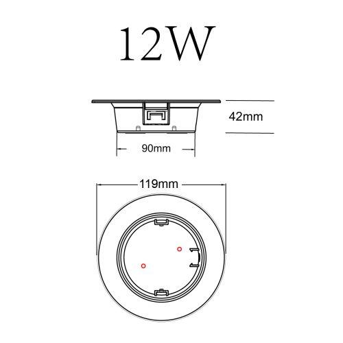 Светильник светодиодный LED 21-12-6K 12Вт 6500К встраив. круглый ЭРА Б0062142