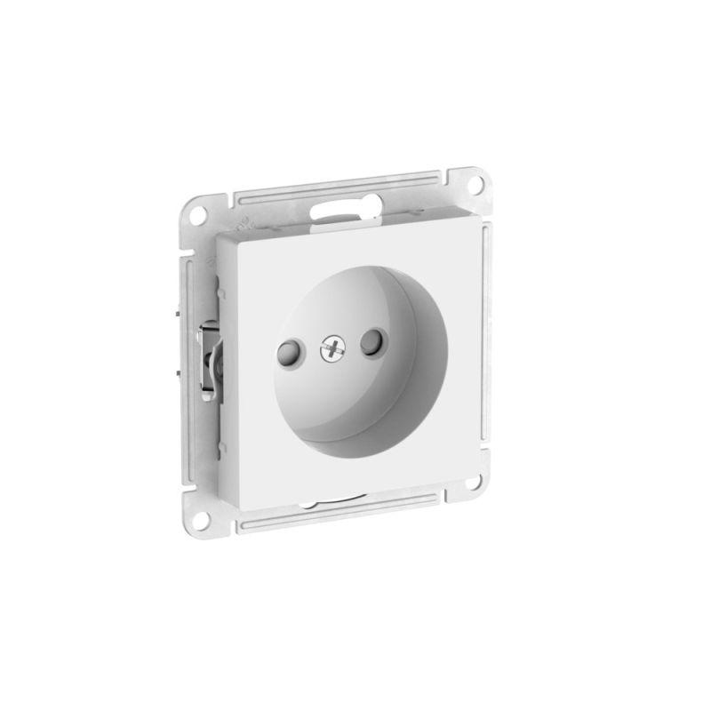 Розетка AtlasDesign 16А без заземл. защ. шторки быстрозажим. клем. механизм бел. SE ATN000149S