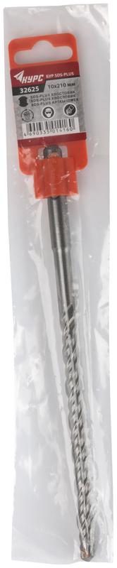Бур по бетону SDS PLUS 10х210мм двойная резьба КУРС 32625