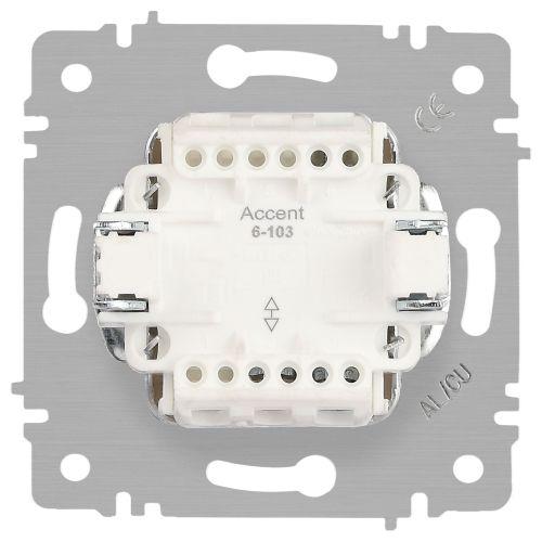 Переключатель 1-кл. СП Accent 6-103-03 10А IP20 250В AL/CU алюм. Intro Б0063443