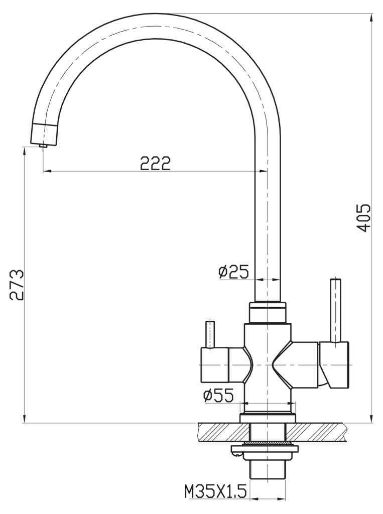 Смеситель для кухни BelBagno NOVA BB-LAM15A-IN