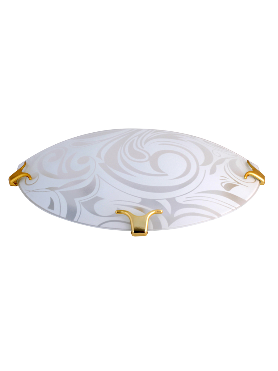 Светильник НББ-21-60 М19 Иней 300/2 матовый белый /клипсы золото индивидуальная упаковка