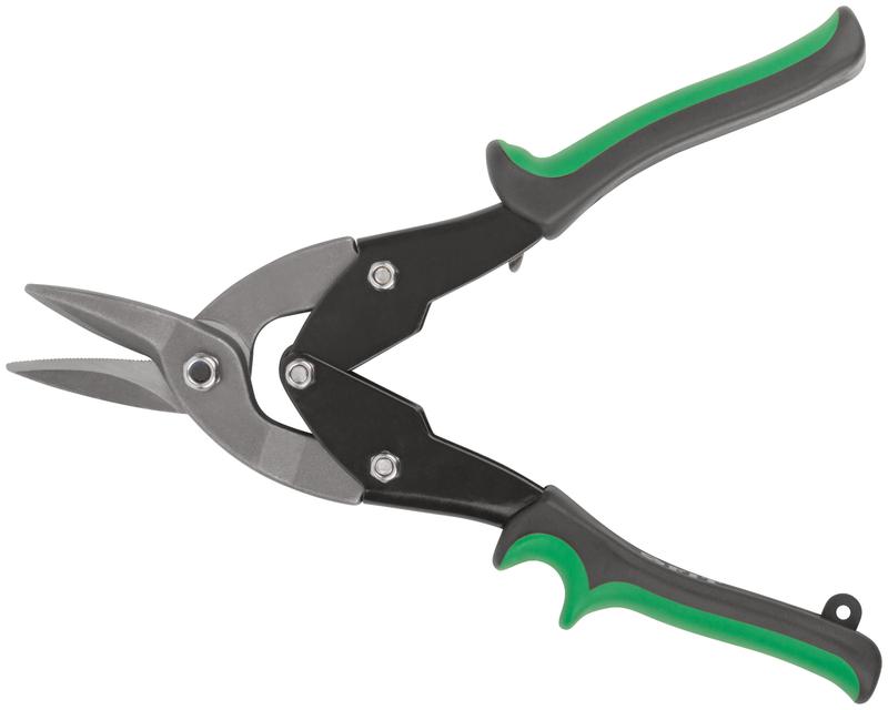 Ножницы по металлу усиленные CrV профи прорезиненные ручки правые 250мм FIT 41572