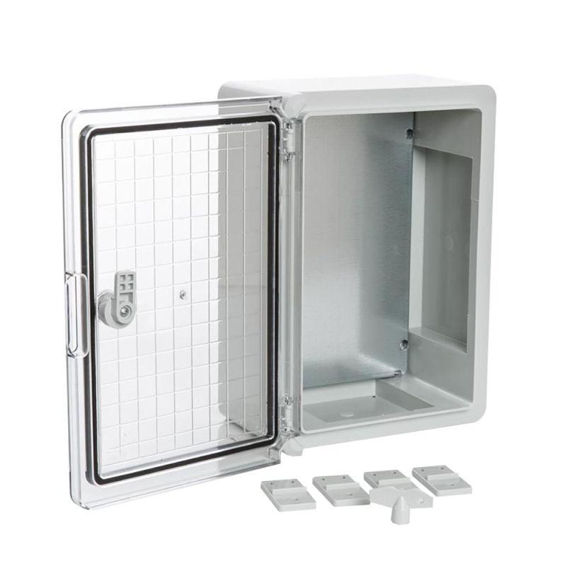 Корпус пластиковый с монтажной панелью ЩМП IP65 прозр. дверь 350х250х150 Промрукав PR08.26490