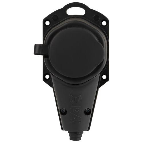 Колодка 1-м с заземл. 16A IP44 KX-1e-B-IP44 каучук. черн. Эра Б0068402