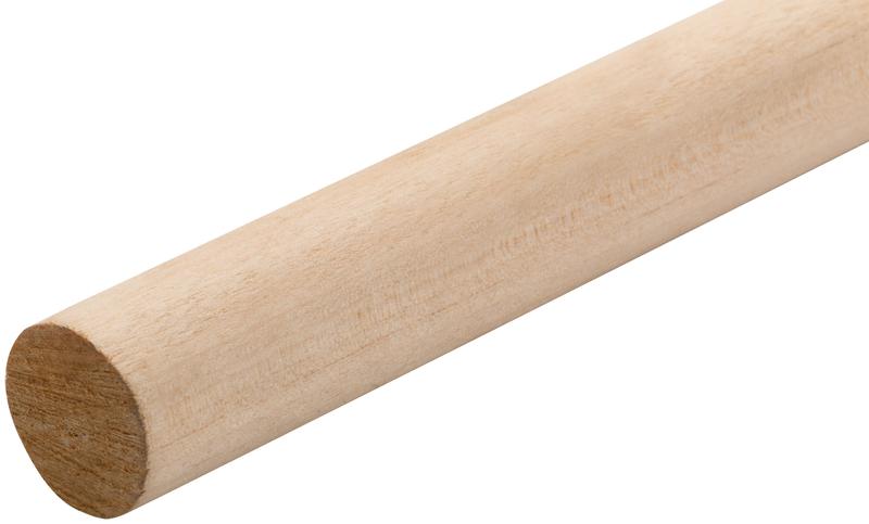 Черенок для щеток грабель метел d25мм L1200мм первый сорт березовый 76908