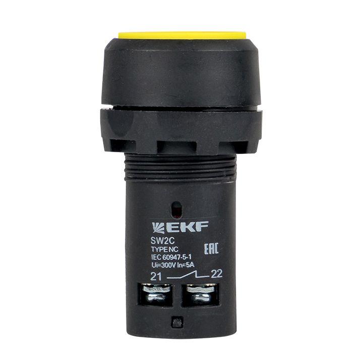 Кнопка SW2C-11 возвратная желт. NO+NC EKF sw2c-11s-y