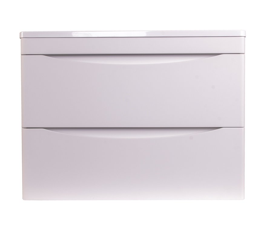 Тумба подвесная "Бергамо мини 70" (2 ящ.) Люкс антискрейтч белый, PLUS