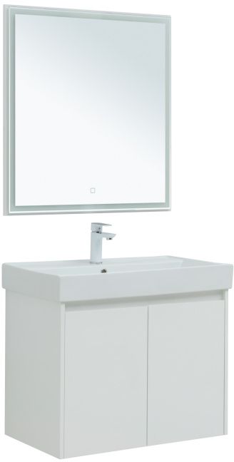 Комплект мебели Aquanet Nova Lite 75 белый глянец (2 дверцы)