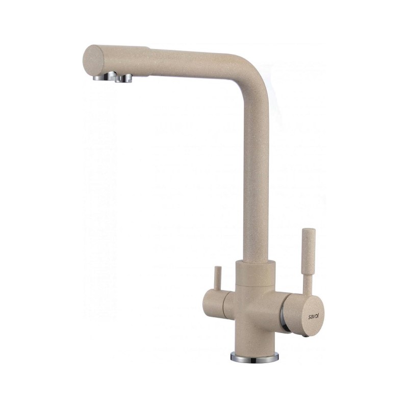 Смеситель для кухни с подключением к фильтру Savol S-L1801S, песочный