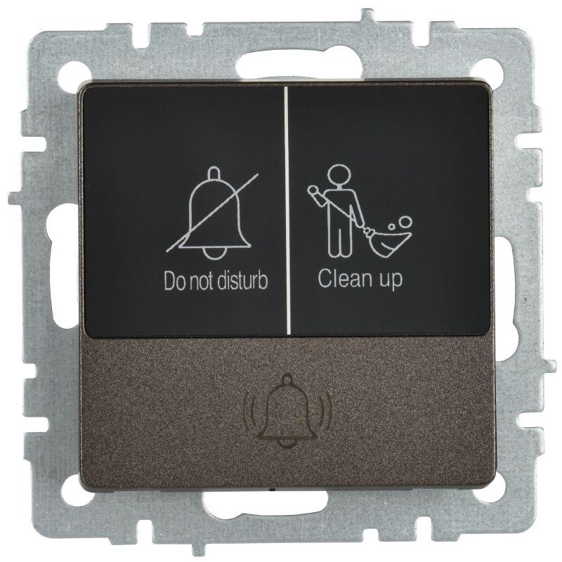 Кнопка звонка BRITE 10А ВС10-1-9-БрТБ для отелей с индик. механизм бронза IEK BR-V14-2-10-K45