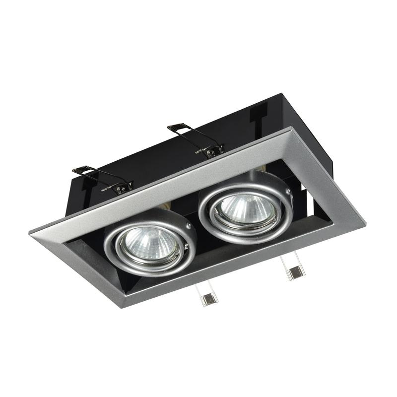 Светильник Metal Modern GU10 2х10Вт встраив. Maytoni DL008-2-02-S