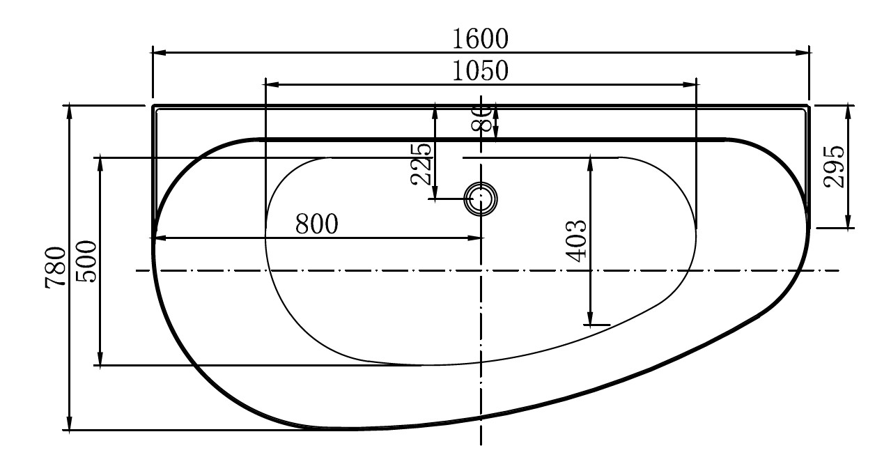 Акриловая ванна Allen Brau Priority 5 В 160x78 2.31005.20B белый глянец