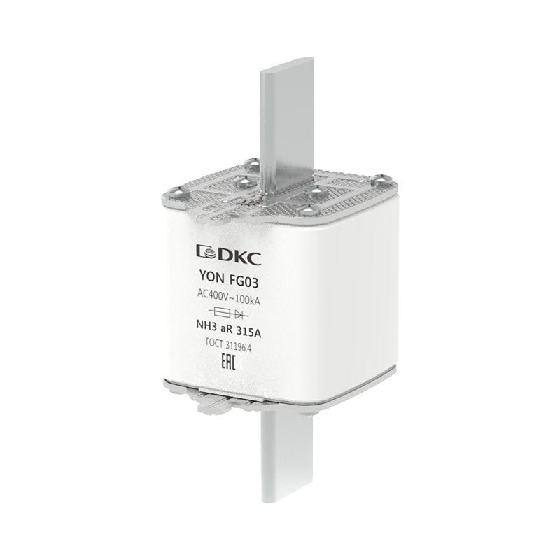 Предохранитель YON ножевого типа FG3 315А 400В хар-ка aR DKC 1FG03-0315-400V-AR