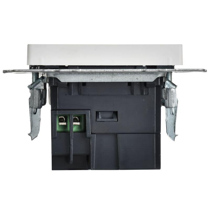 Розетка BRITE РЮ10-1-БрАБ USB A+A 3.1А механизм арктич. бел. IEK BR-U21-D31-K91