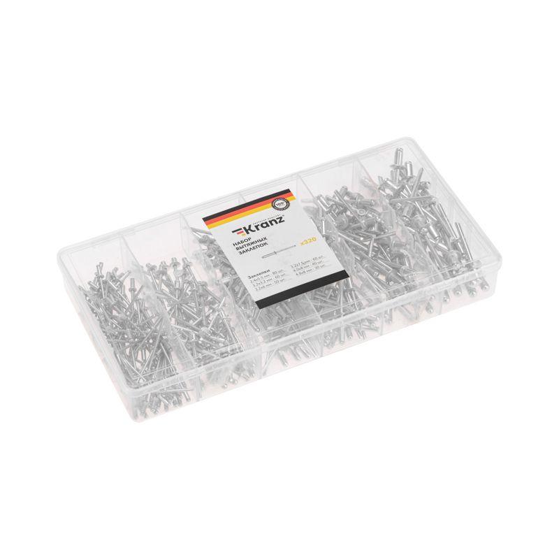 Набор вытяжных заклепок (320шт/уп) Kranz KR-01-3101-19