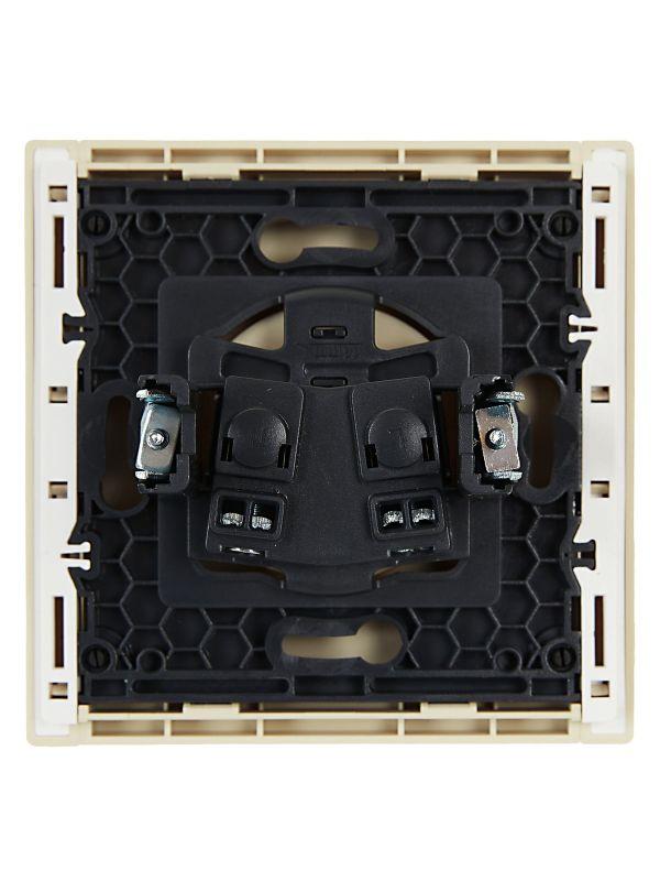 Розетка 1-м СП FORTE&PIANO FP418 10А без заземл. без защ. шторок винт. крепл. ваниль IEK FP-R10-10-K10