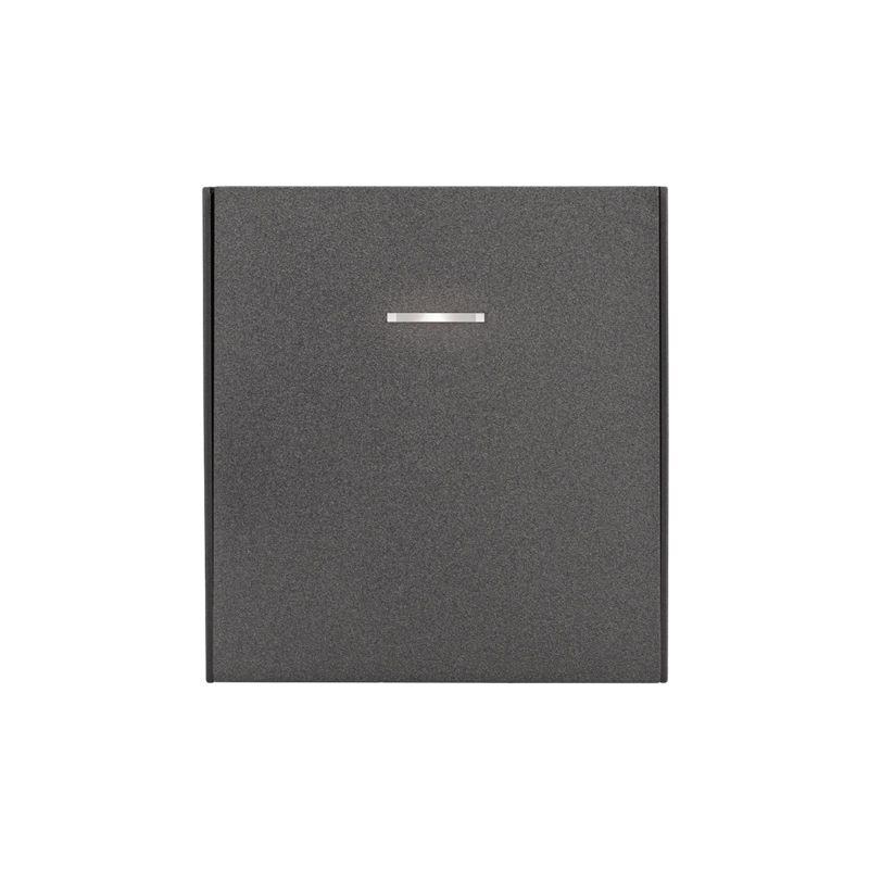 Выключатель проходной (переключатель) 1-кл. СП STRONG MIELE 10А с подсветкой графит Kranz KR-78-0716-6