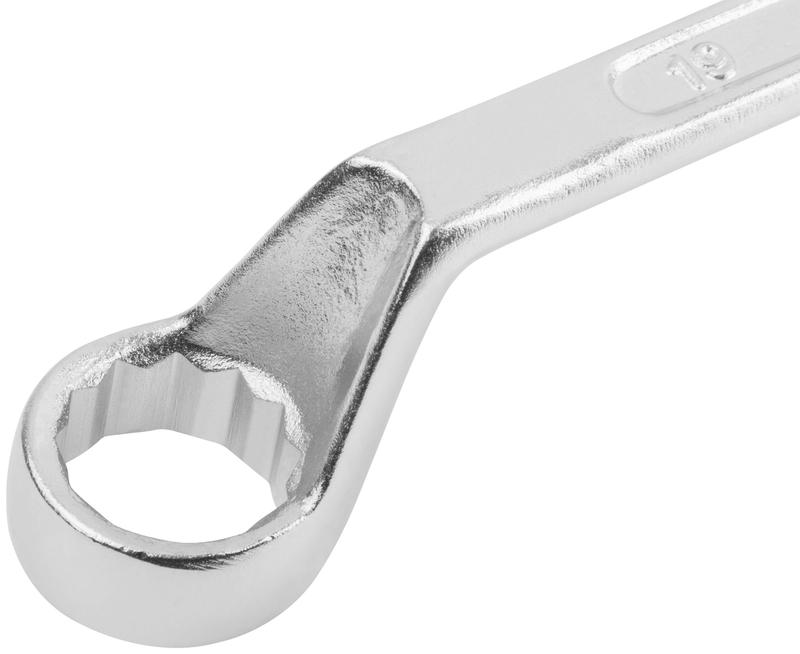 Ключ накидной "Хард" хромированное покрытие 17х19мм FIT 63617