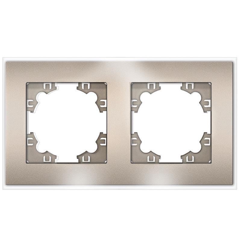 Рамка 2-м Афина стеклянная шампань UNIVersal 2279