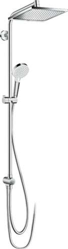Душевая система Hansgrohe Crometta E 240 1jet Showerpipe Reno EcoSmart 27289000 без смесителя