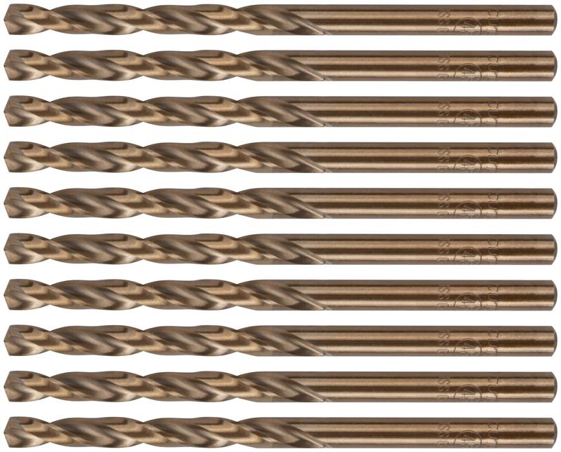 Набор сверл по металлу Profi 4.5х80мм с кобальтом 5проц. (уп.10шт) Cutop 48-45-10