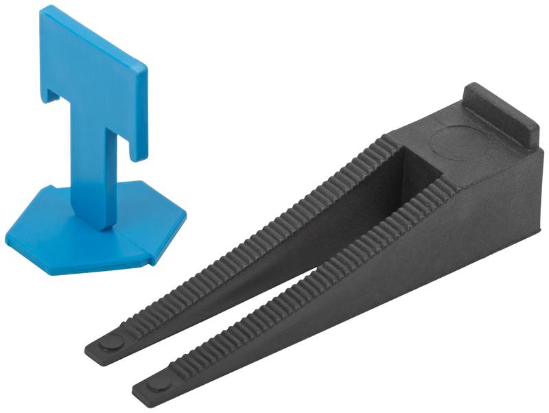 Система выравнивания плитки СВП зажимы "Флаг" и клинья ширина шва 2.0мм (уп.100шт) КУРС 16803