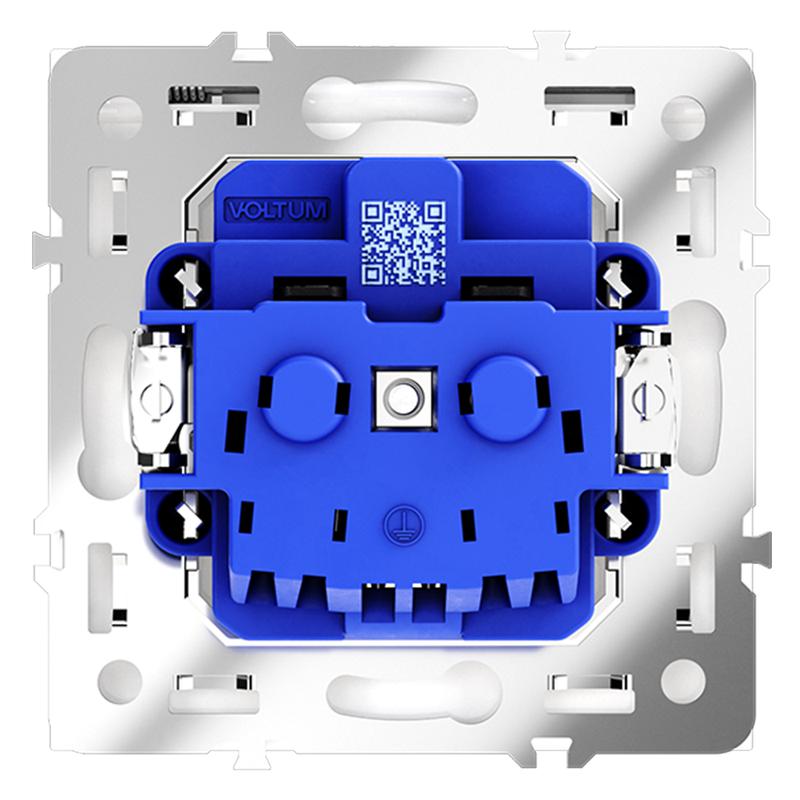 Розетка 1-м СП S70 16А с заземл. защ. шторки + крышка механизм кашемир Voltum VLS040303