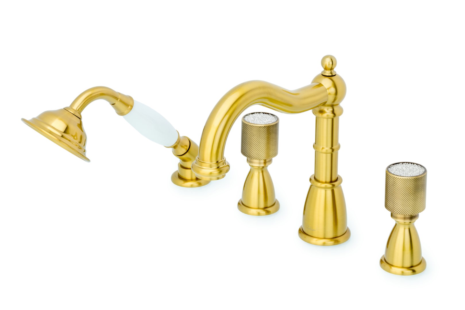 Смеситель врезной 4отв. ROYAL CRISTAL, бронза_Комплект