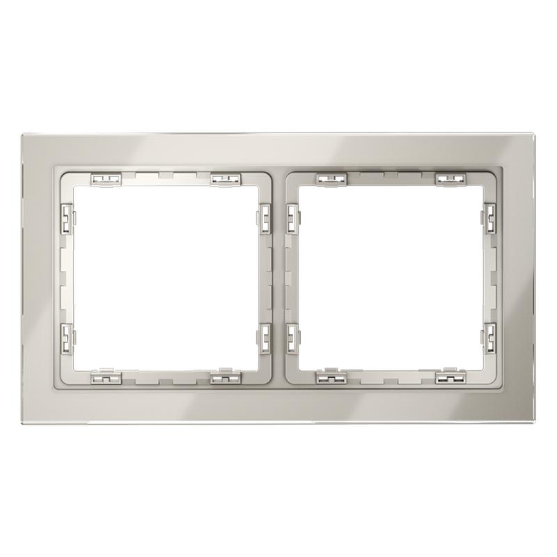 Рамка 2-м S70 стеклян. кашемир Voltum VLS110203