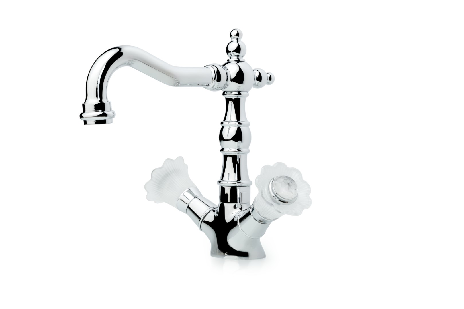 Смеситель для умывальника высокий, Camelia хром_Комплект