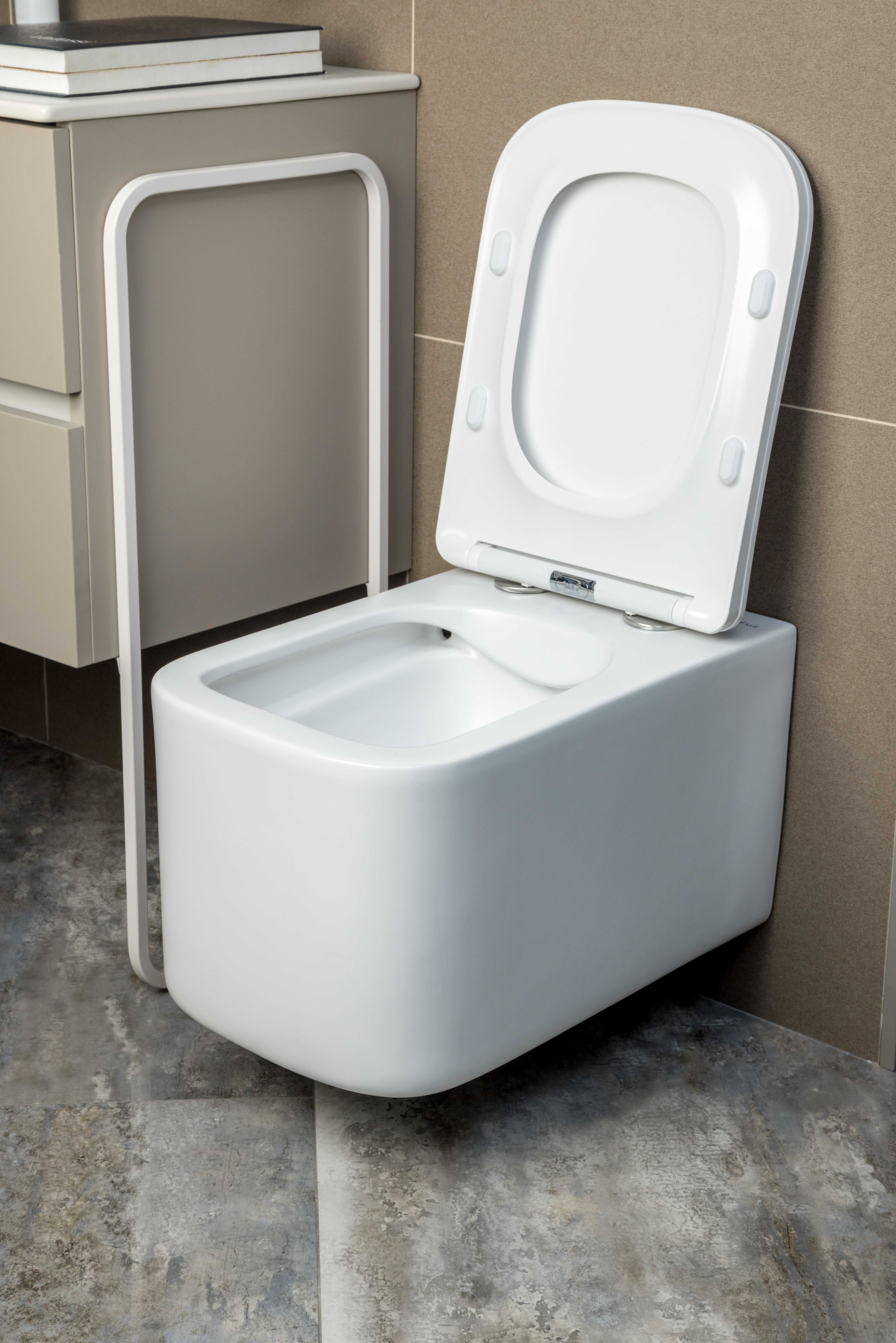 Унитаз подвесной с функцией биде, Mane Белый глянец c крышкой