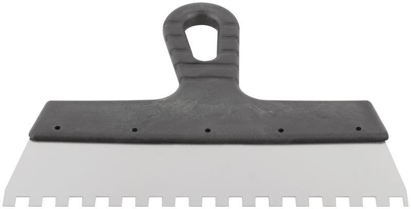 Шпатель фасадный зубчатый 250мм/зуб 8мм нерж. КУРС 06608