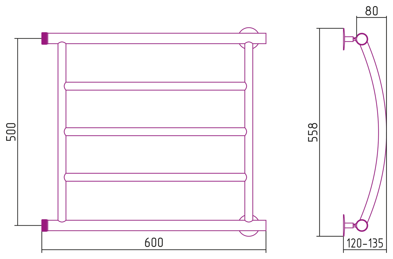 ПС СТИЛЬЕ "Минор 0602" 500х600 (3) Г (Без покрытия) 00602-5060