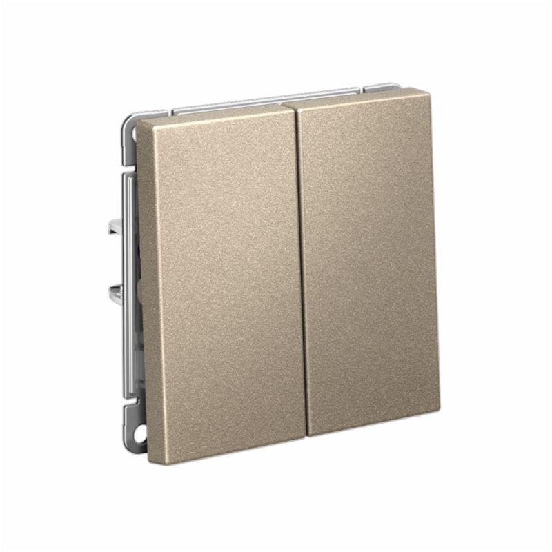 Выключатель кнопочный 2-кл. ArtGallery (сх. 2) 10А механизм шампань SE GAL000517