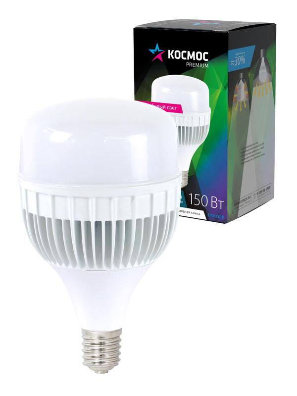 Лампа светодиодная KOSMOS premium HWLED 150Вт 4500К E40 175-265В КОСМОС KHWLED150WE4045