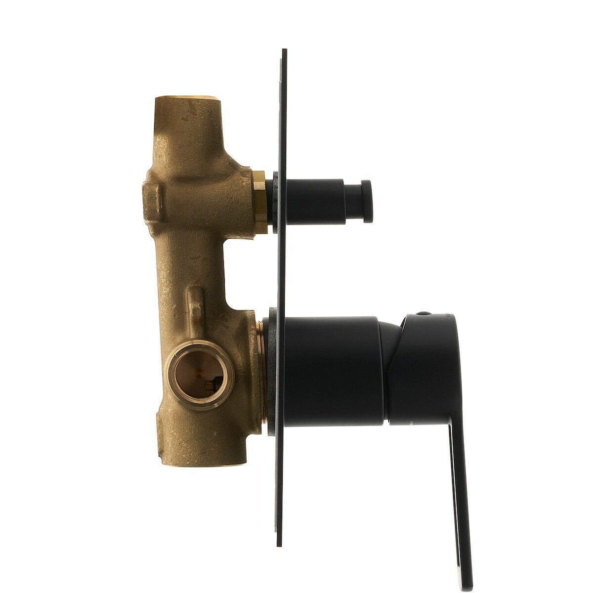 Смеситель встраиваемый для душа на 2 выхода Paffoni RINGO RIN015NO/M встраиваемый на 2 выхода Черный матовый