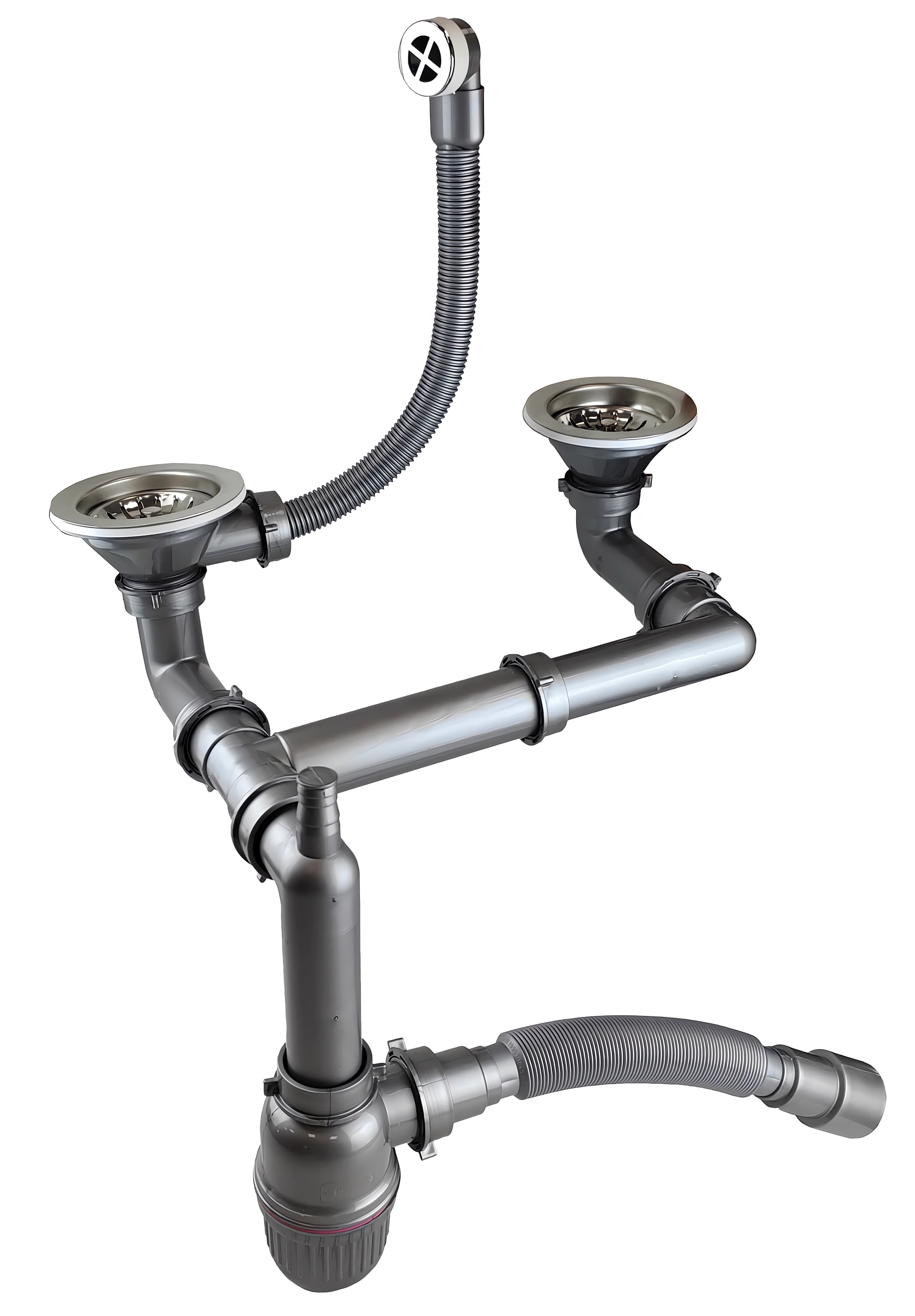 Сифон Bettoserb для мойки на 2 чаши 3 1/2"