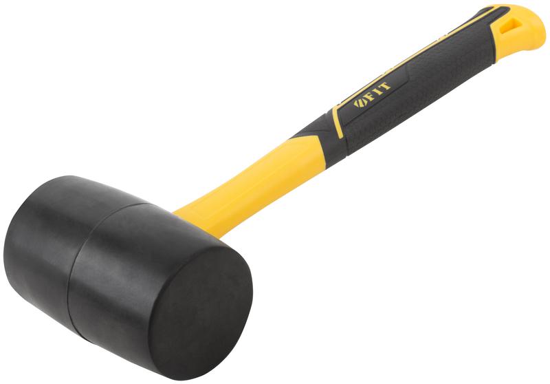 Киянка 80мм 900г фибергласовая ручка резинов. FIT 45515