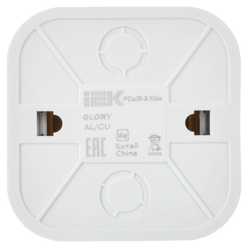 Розетка ОП GLORY РСш20-3-ХШм 16А с заземл. защ. шторки шампань матов. IEK ERH14-K37M-16