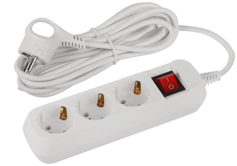 Удлинитель 3х5м с заземл. с выкл. ПВС 3х0.75 UDL-10-350-ES Greenline Эра Б0065080