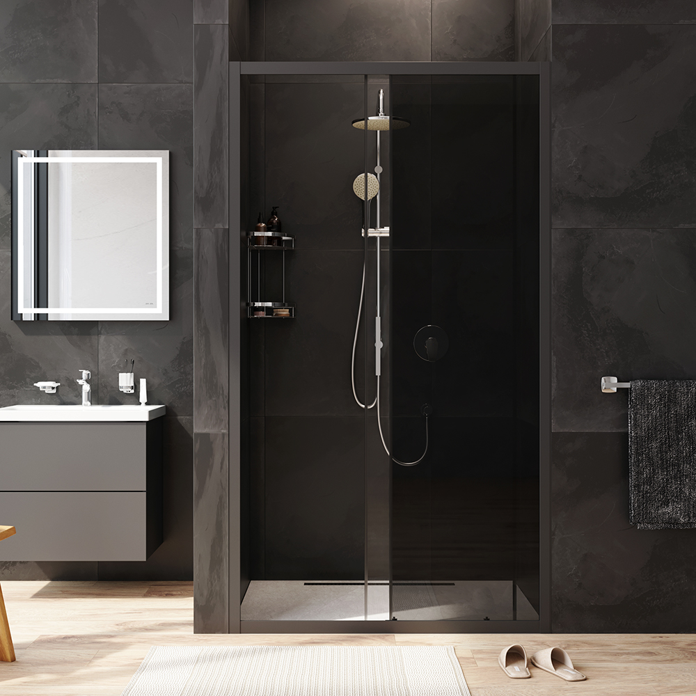 Дверь душевая 110х195, стекло тонированное AM.PM Gem W90G-110-1-195BG