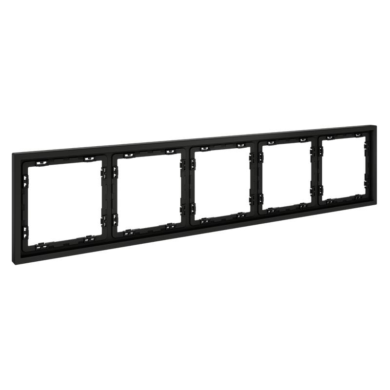 Рамка 5-м S70 пластик. черн. матов. Voltum VLS100508