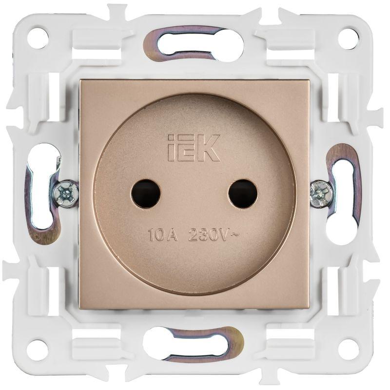 Розетка SKANDY 16А с заземл. защ. шторки SK-R04Sa песочн. IEK SK-R14-16-K98