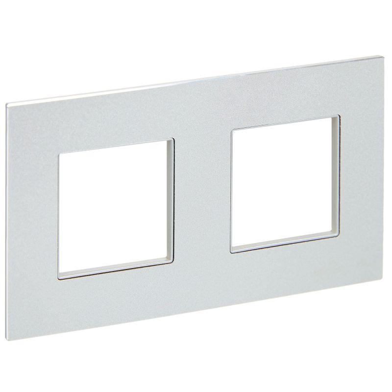 Рамка 2-м SKANDY SK-F32S металл серебр. IEK SK-M22-M-K23