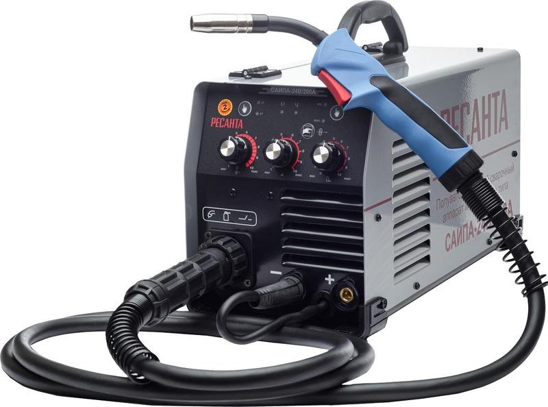 Инвертор сварочный полуавтомат. САИПА-24В/200А MIG 6в1 Ресанта 65/110