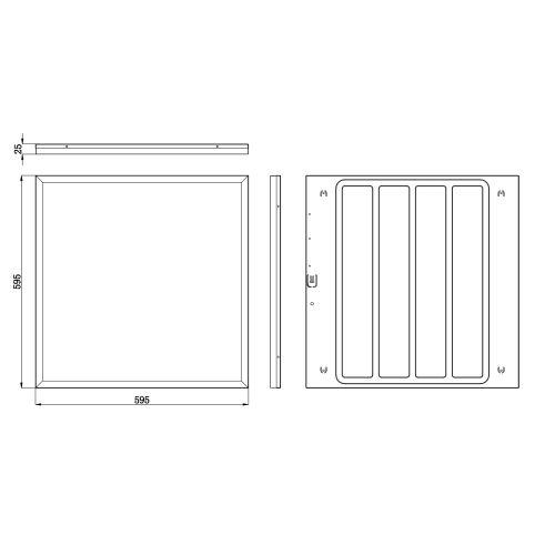 Светильник светодиодный SPO-1-40-4K-M-EM 40Вт 4000К 595х595 с равномерным свечением со встроен. БАП 1ч Эра Б0065283