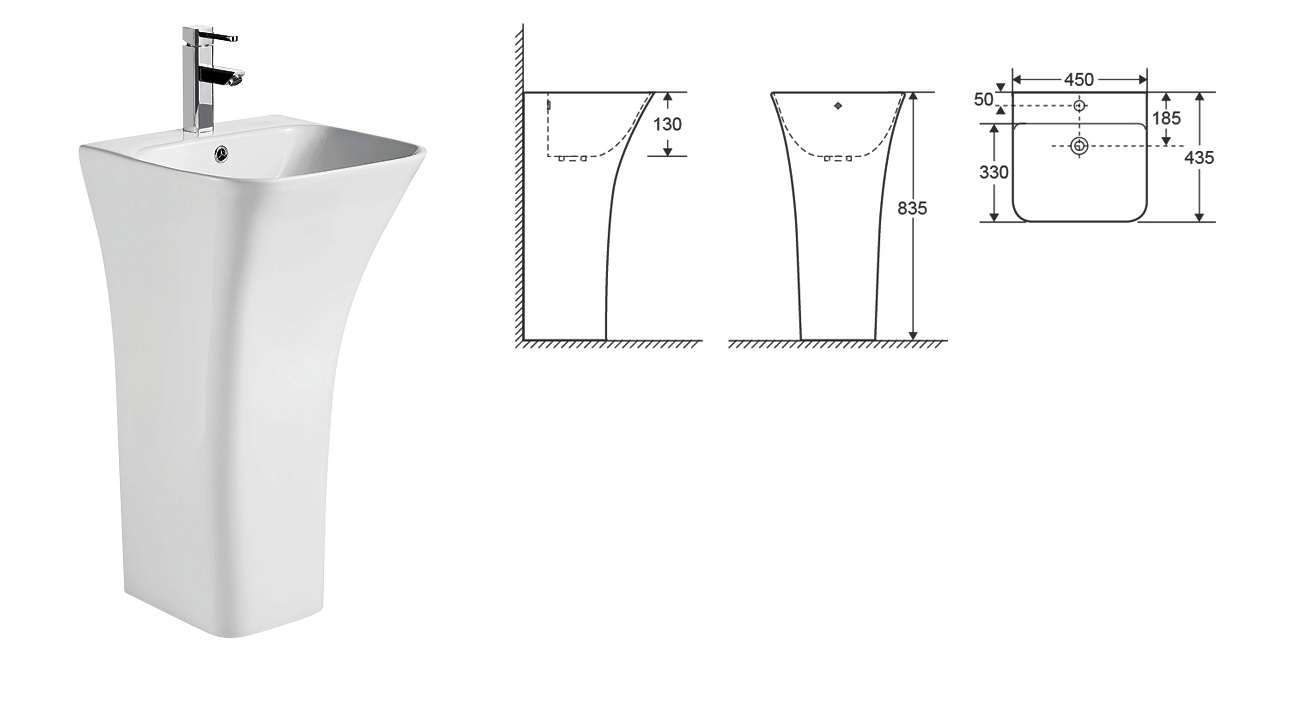 Раковина LUCA напольная Ceruttispa  450x435x835